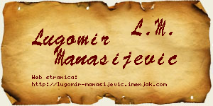 Lugomir Manasijević vizit kartica